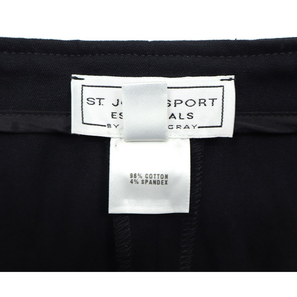 St. John Sport Essentials By Marie Gray Womens Stretch Side Zip Black Pants Sz 4 - Picture 7 of 8